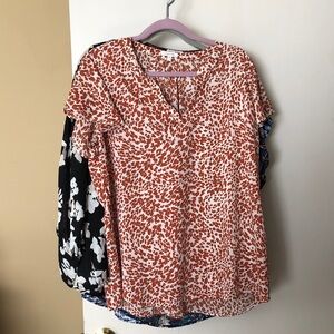 Maurices Rust Patterned Blouse